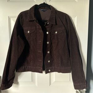 Lands' End Dark Brown Corduroy Jean Jacket